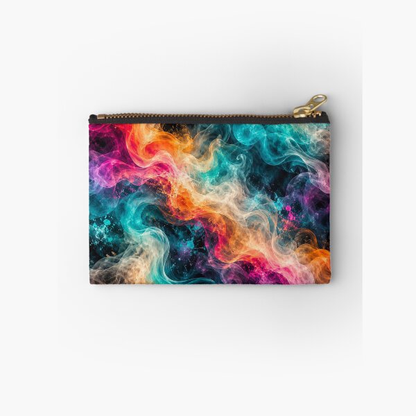 Item preview, Neon Smoke Fluid Abstract – Turquoise Magenta & Orange Mist Art designed and sold by AnimalAirtistry.