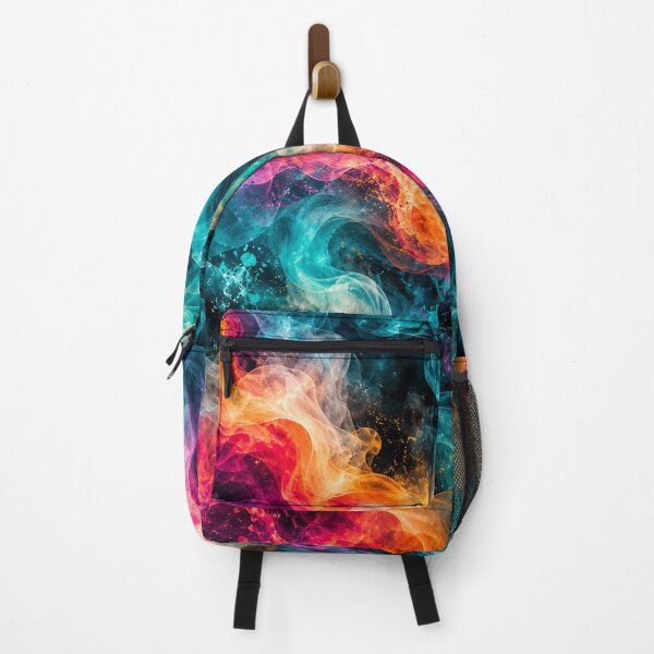 Item preview, Neon Smoke Fluid Abstract – Turquoise Magenta & Orange Mist Art designed and sold by AnimalAirtistry.