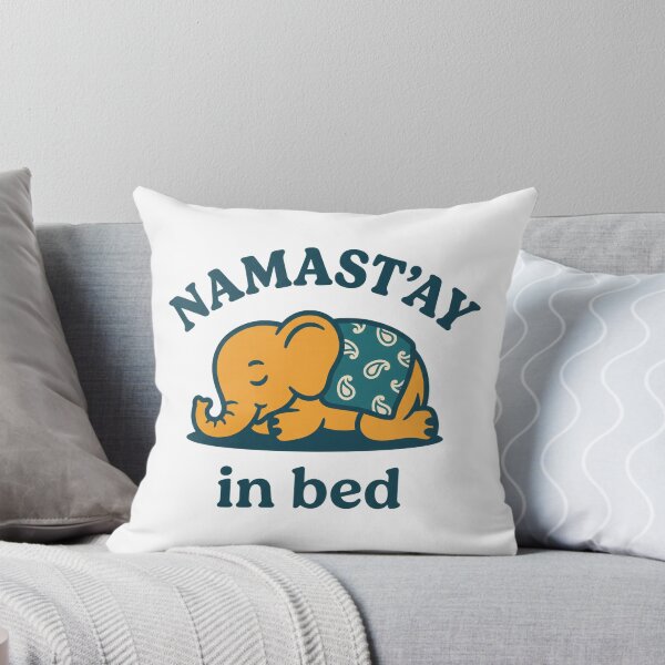 Item preview, Namast'ay in Bed: Sleepy Elephant Funny Yoga Pun designed and sold by Osmose-Studio.