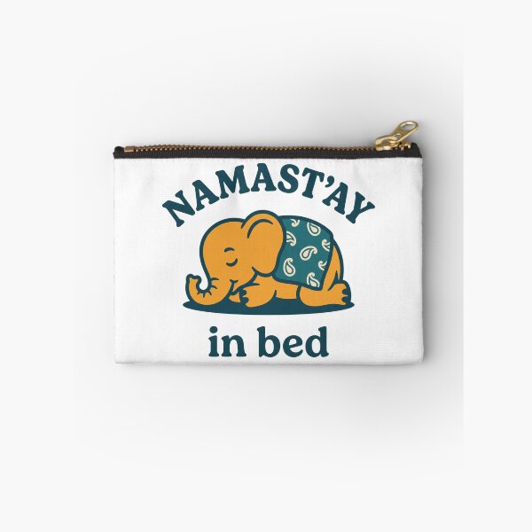 Item preview, Namast'ay in Bed: Sleepy Elephant Funny Yoga Pun designed and sold by Osmose-Studio.