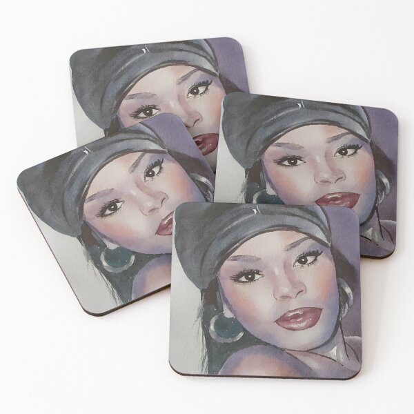 Item preview, Retrato en acuarela de una chica con boina negra designed and sold by SlavaArt.