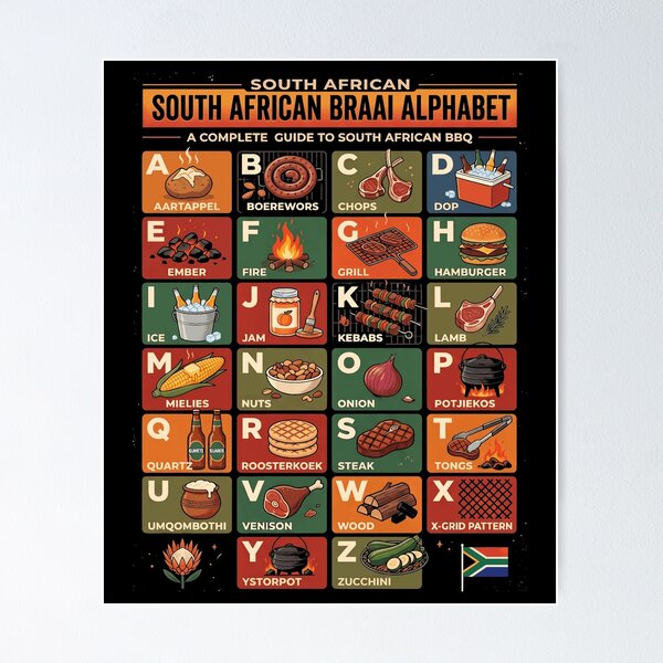 Item preview, South African Braai Alphabet Lekker BBQ Guide designed and sold by d247.