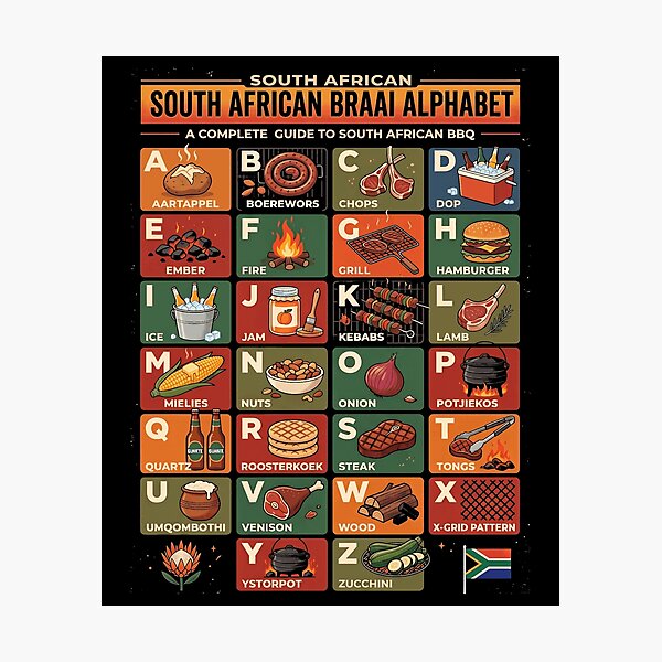 Item preview, South African Braai Alphabet Lekker BBQ Guide designed and sold by d247.