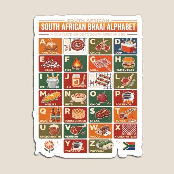Item preview, South African Braai Alphabet Lekker BBQ Guide designed and sold by d247.
