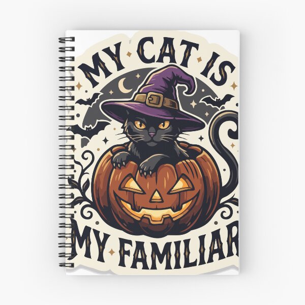 Item preview, My Cat Is My Familiar Halloween Black Cat Sticker Vector designed and sold by YasminTaha.