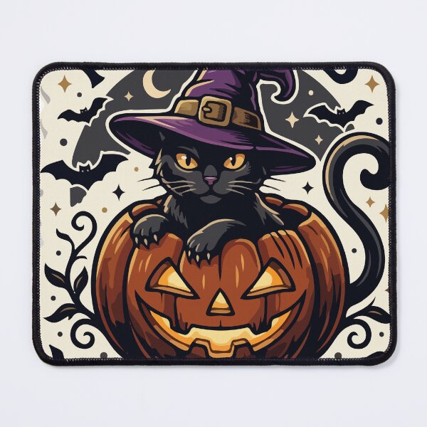 Item preview, My Cat Is My Familiar Halloween Black Cat Sticker Vector designed and sold by YasminTaha.