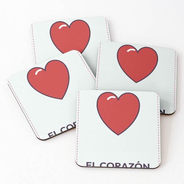 Item preview, El Corazón Lotería Card · The Heart · Mexican Loteria No. 4 designed and sold by EdicionesSastal.