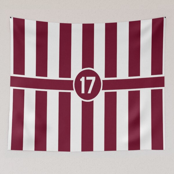 Item preview, Number 17 striped badge designed and sold by urbanshop7.