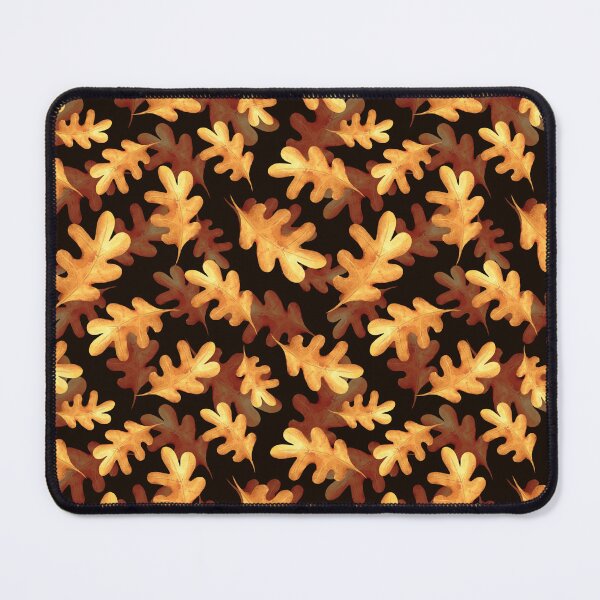 Item preview, Dark Autumn Oak Leaves Pattern designed and sold by Gribanessa.