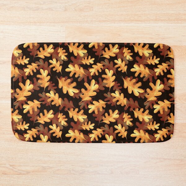 Item preview, Dark Autumn Oak Leaves Pattern designed and sold by Gribanessa.