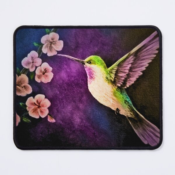 Item preview, Hummingbird Among Blossoms – Floral Bird Art designed and sold by ArtistsAtticWI.