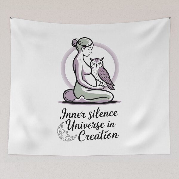 Item preview, Inner Silence Universe In Creation Owl Piece designed and sold by 108stillness.