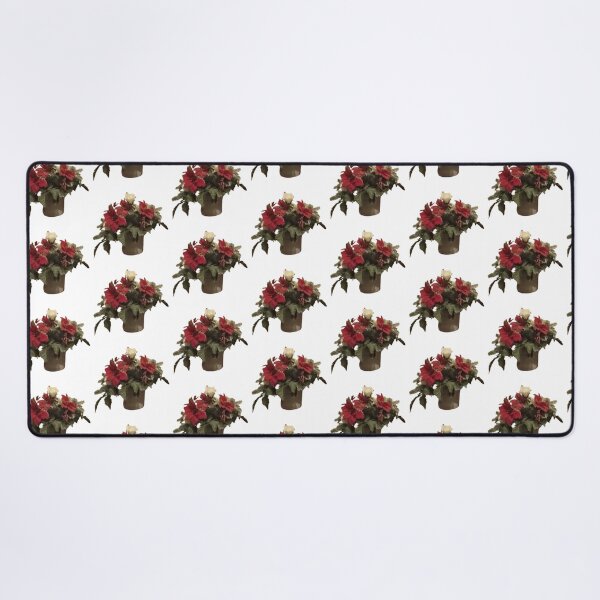 Item preview, Red Poinsettia Christmas Flowers in a vase designed and sold by Am Fear Liath Mòr Designs.