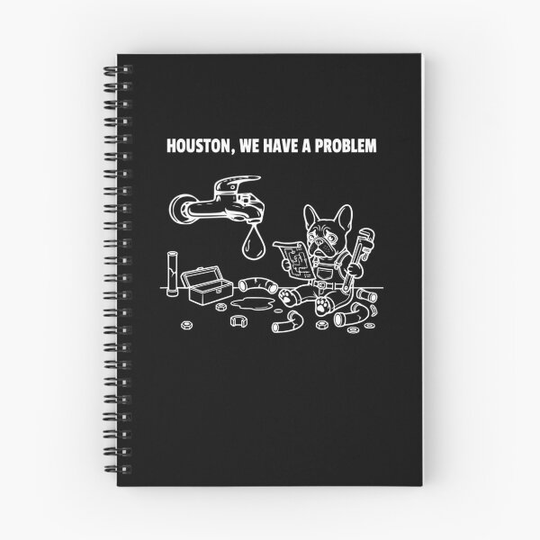 Item preview, Houston We Have A Problem Funny Plumber French Bulldog designed and sold by The Bold Line Studio.