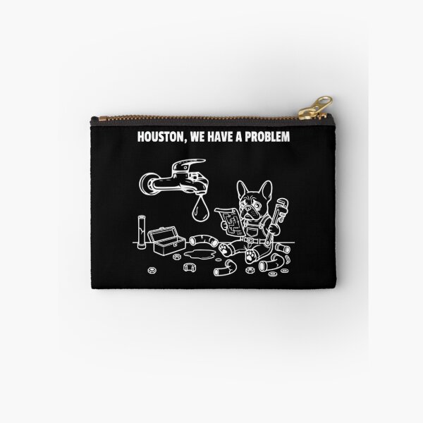 Item preview, Houston We Have A Problem Funny Plumber French Bulldog designed and sold by The Bold Line Studio.