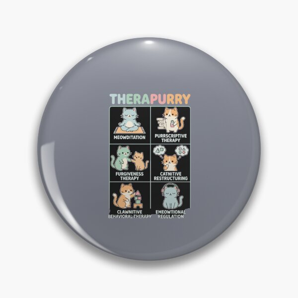 Item preview, Therapurry Cat Mental Health Psychology Humor Therapist  designed and sold by SofiBlair.