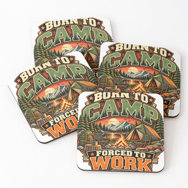 Item preview, Born to Camp Forced to Work T-Shirt – Funny Camping Graphic Tee designed and sold by RG3D Project .