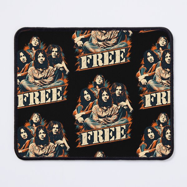 Item preview, Free Band – Vintage 70s British Blues Rock Classic Rock Art designed and sold by SarcasmLounge.
