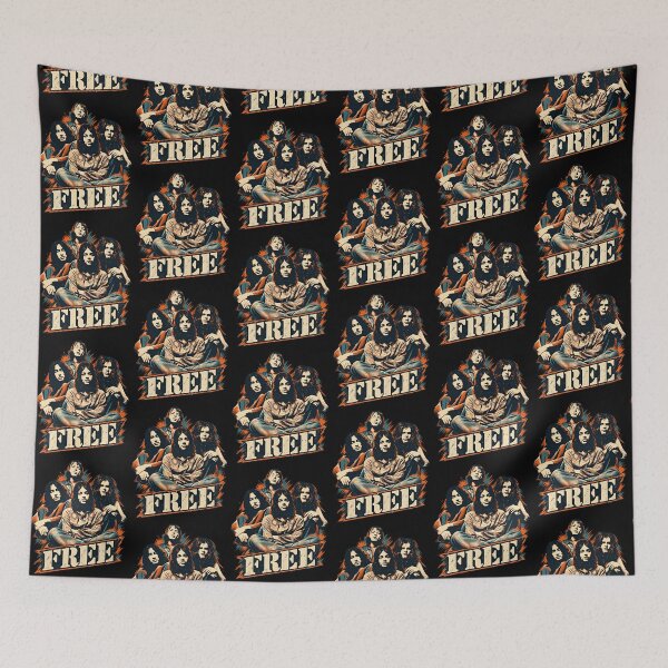 Item preview, Free Band – Vintage 70s British Blues Rock Classic Rock Art designed and sold by SarcasmLounge.