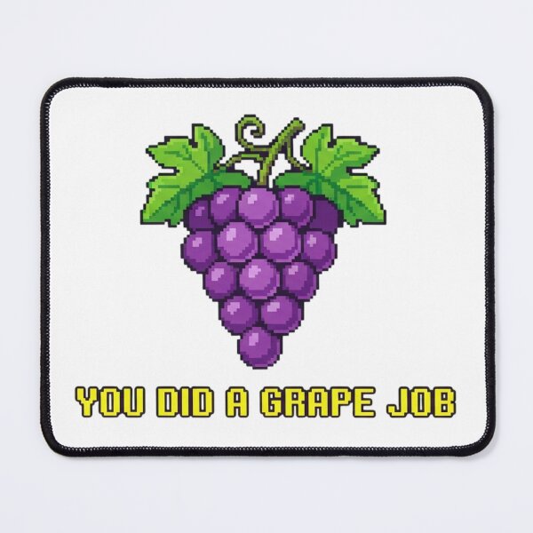 Item preview, You Did a Grape Job Purple Grapes Pixel Art designed and sold by Zyra_urs1.