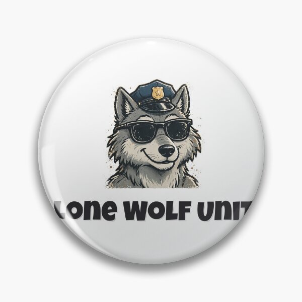 Item preview, Lone Wolf Unit Funny Wolf Police Design designed and sold by Wild Shades.