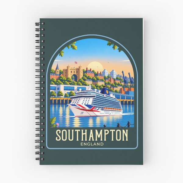Item preview, Southampton Vintage Travel Illustration designed and sold by HomeLivingCo.