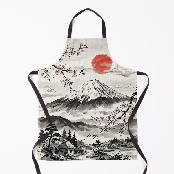 Item preview, Mount Fuji and Sakura | Japanese Ink Wash Art designed and sold by SoulTreasures.