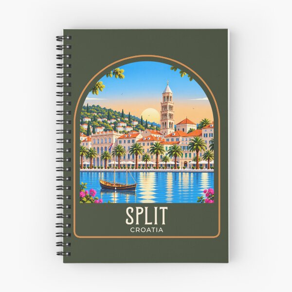 Item preview, Split Vintage Travel Illustration designed and sold by HomeLivingCo.