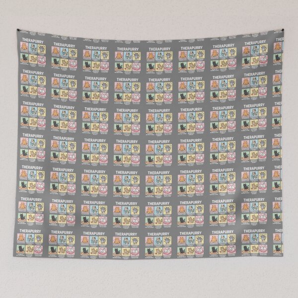 Item preview, Therapurry Cat Therapy Mental Health Advocate Psychologist Feline Lover designed and sold by SofiBlair.