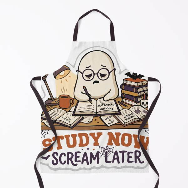 Item preview, Study Now Scream Later Halloween Ghost Student Sticker designed and sold by YasminTaha.