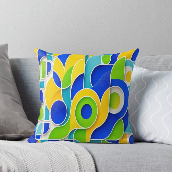 Item preview, 3D Ornate Golden Lion Heart Emblem & Geometric Pop Art Pattern designed and sold by Breezes-of-Ida.