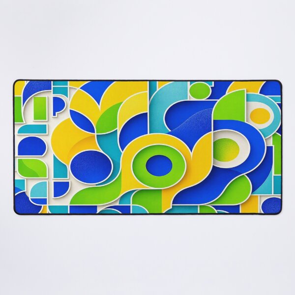 Item preview, 3D Ornate Golden Lion Heart Emblem & Geometric Pop Art Pattern designed and sold by Breezes-of-Ida.