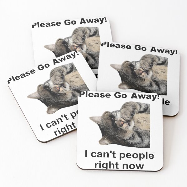 Item preview, I Can't People Now - Cat  designed and sold by Paw-rora.