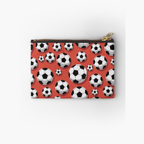 Item preview, Soccer Ball Pattern on Red Sports Repeat Print designed and sold by Mindful Wall Art Studio.