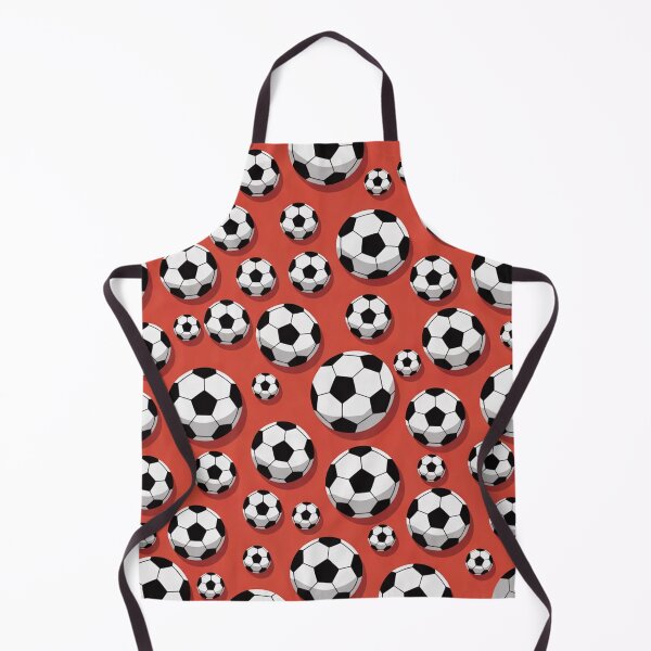 Item preview, Soccer Ball Pattern on Red Sports Repeat Print designed and sold by Mindful Wall Art Studio.