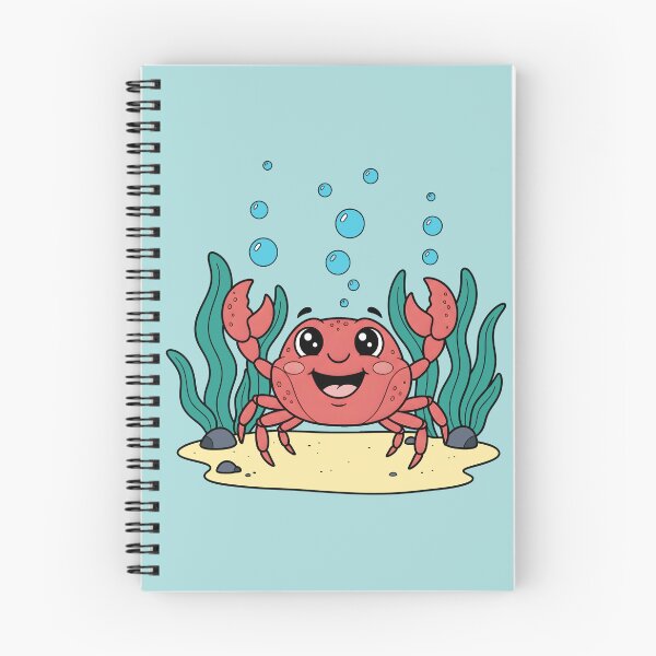 Item preview, Cute Happy Red Crab Ocean Underwater Cartoon Art designed and sold by VibeShift Studio.