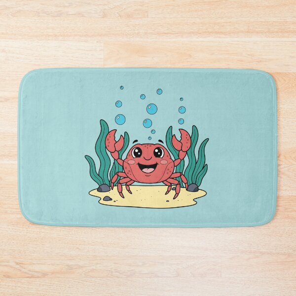 Item preview, Cute Happy Red Crab Ocean Underwater Cartoon Art designed and sold by VibeShift Studio.