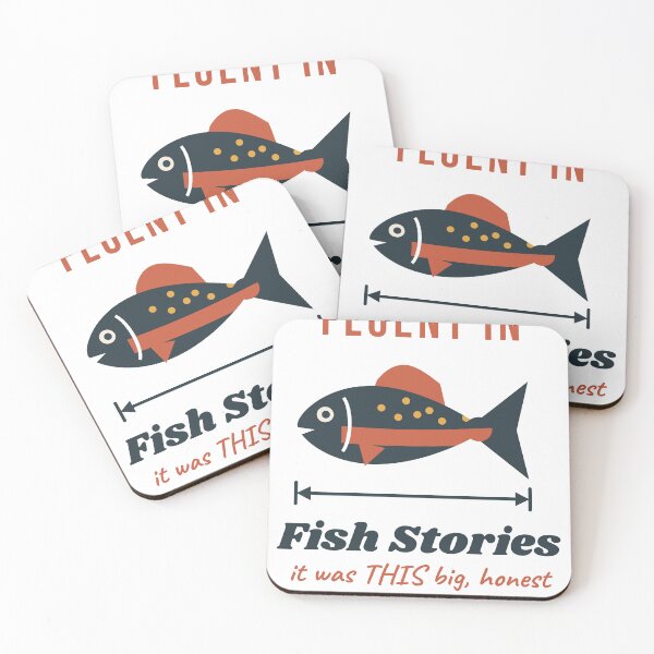 Item preview, Fluent in Fish Stories - Funny Fishing Gift designed and sold by Good Little Days.