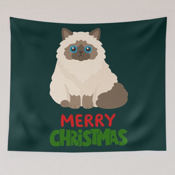 Item preview, Cute Ragdoll Cat Merry Christmas Holiday Art designed and sold by stormk10.