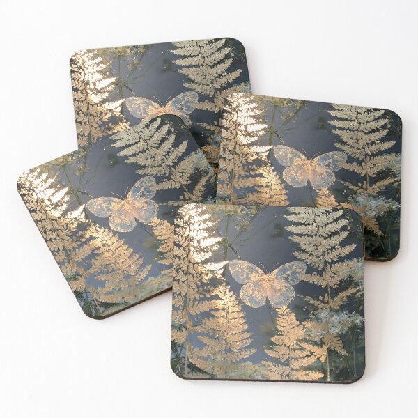 Item preview, Fern Silhouette Gold Gothic Forest  designed and sold by scicilysimonee.