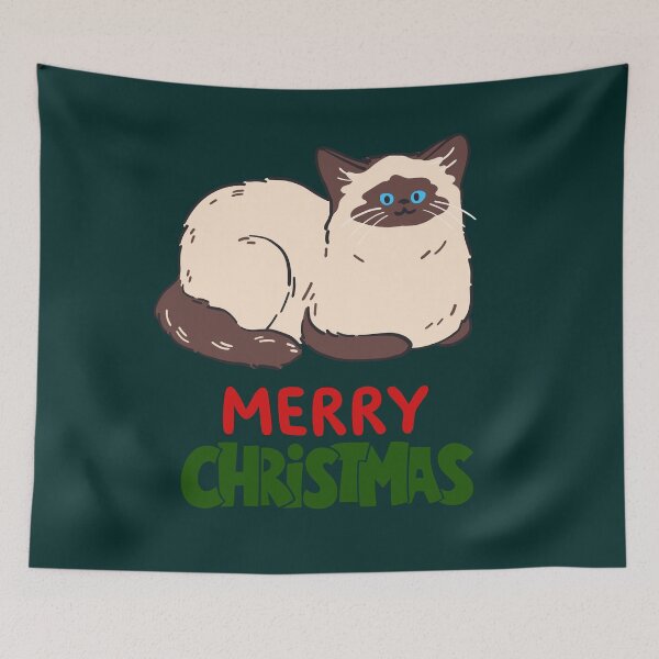 Item preview, Cute Ragdoll Cat Merry Christmas Holiday Art designed and sold by stormk10.