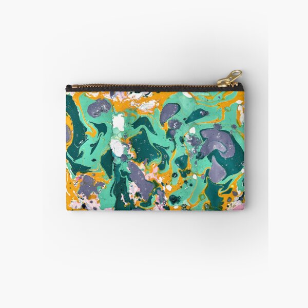 Item preview, Abigal 1 Green Gold and Lilac Ebru Style Abstract  designed and sold by Doug  Siegel.