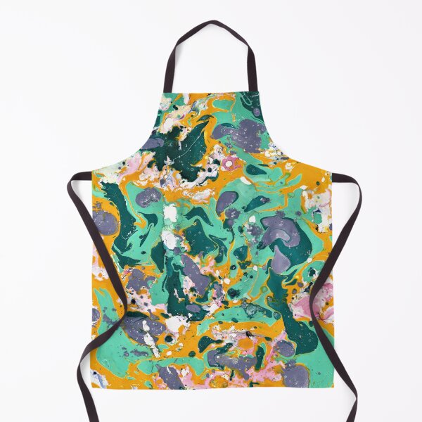 Item preview, Abigal 1 Green Gold and Lilac Ebru Style Abstract  designed and sold by Doug  Siegel.