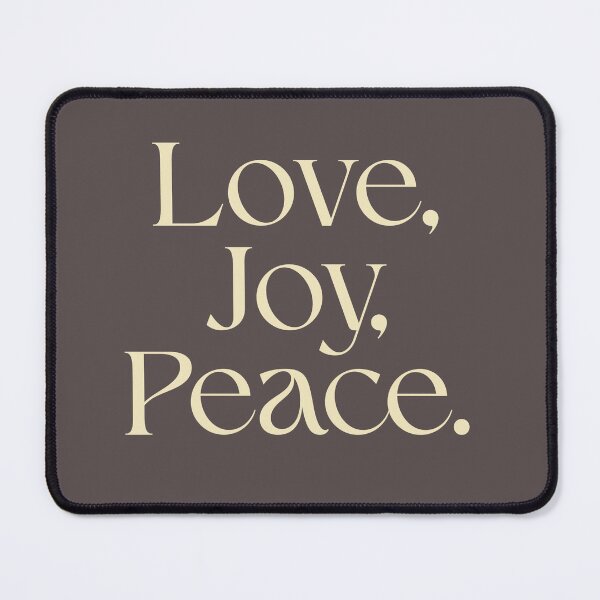Item preview, Love Joy Peace Butter Yellow Aesthetic Typography designed and sold by Knock on my door.