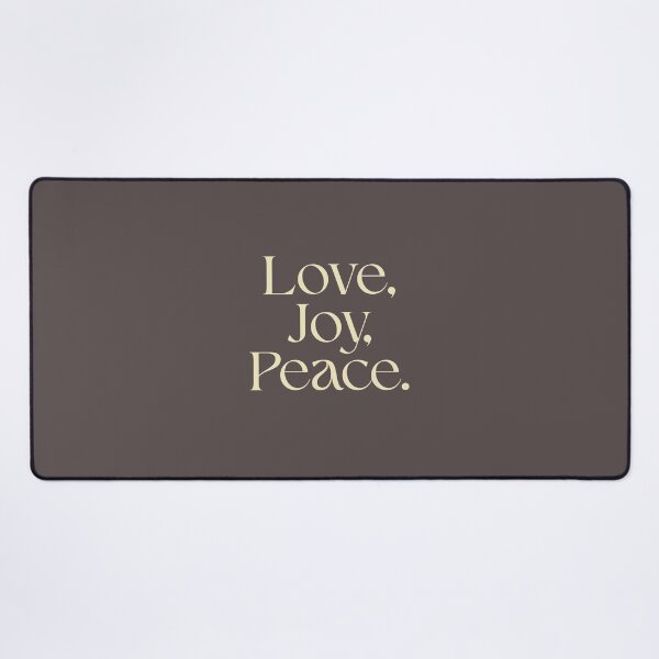 Item preview, Love Joy Peace Butter Yellow Aesthetic Typography designed and sold by Knock on my door.