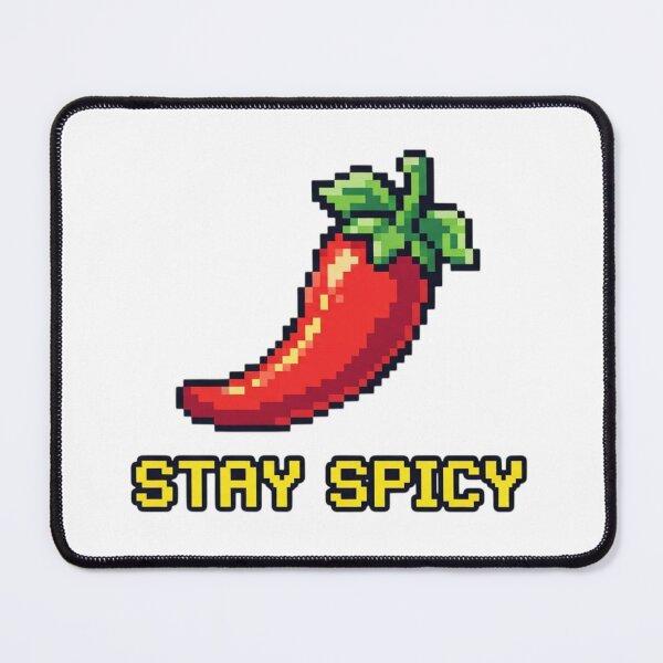 Item preview, Stay Spicy Red Chili Pepper Pixel Art designed and sold by Zyra_urs1.