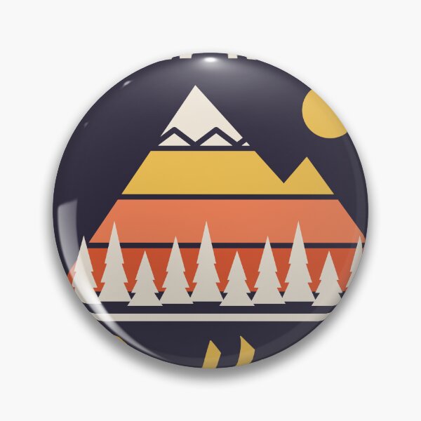 Item preview, Slow Hikes, Big Views - Retro Mountain Sunset designed and sold by Good Little Days.