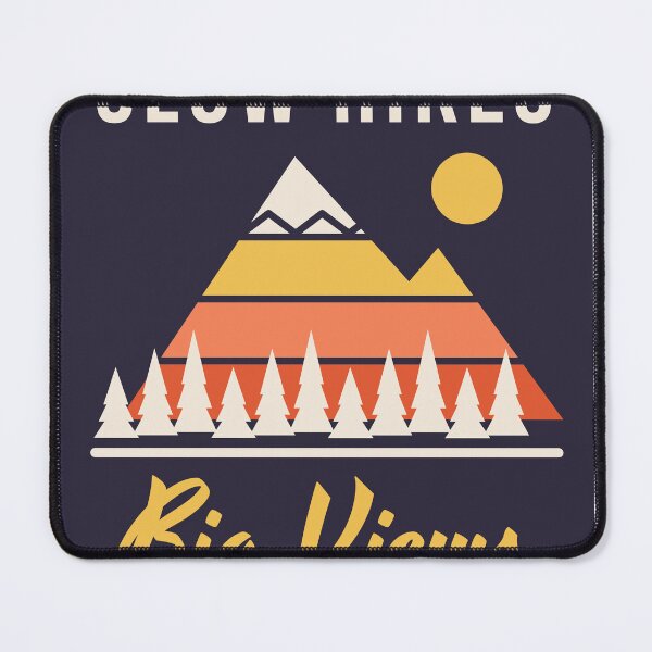 Item preview, Slow Hikes, Big Views - Retro Mountain Sunset designed and sold by Good Little Days.