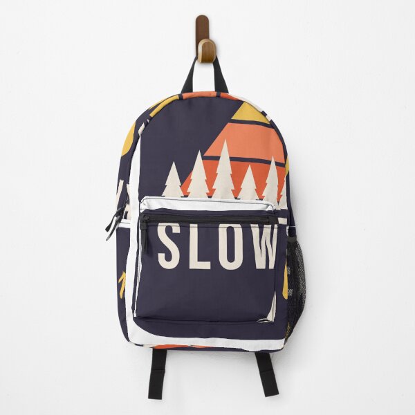 Item preview, Slow Hikes, Big Views - Retro Mountain Sunset designed and sold by Good Little Days.