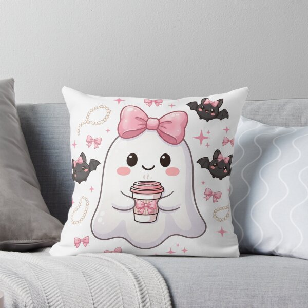 Item preview, Pink Bow Ghost Coffee Halloween Coquette designed and sold by EZONEEE.